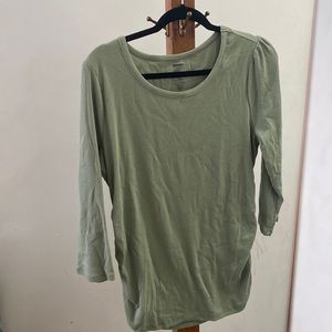 Maternity Green Sonoma 3/4 sleeve large top great condition.